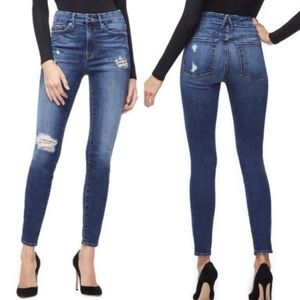 Good American Good Legs Leopard Distressed Jeans